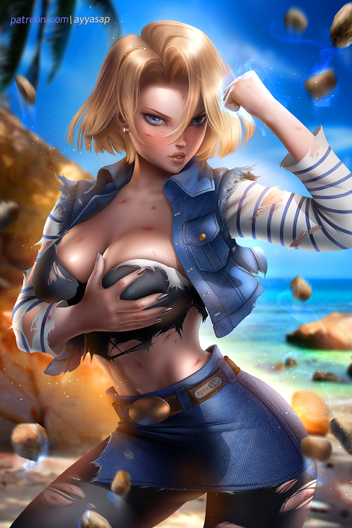 Android 18 (Dragon Ball) Rule 34 Image