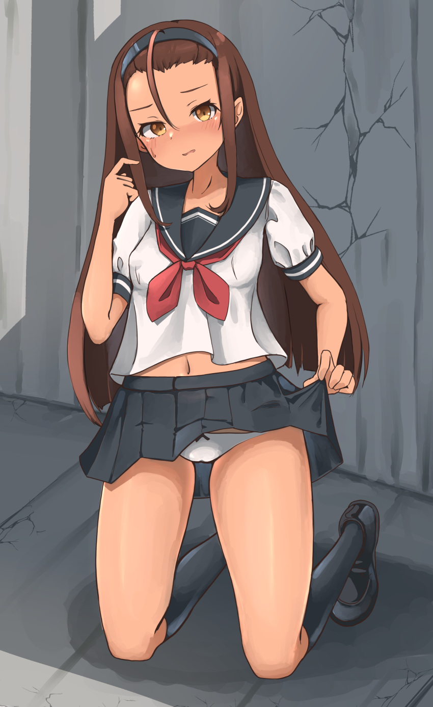 Pantyshot (Kneeling) Rule 34 Image