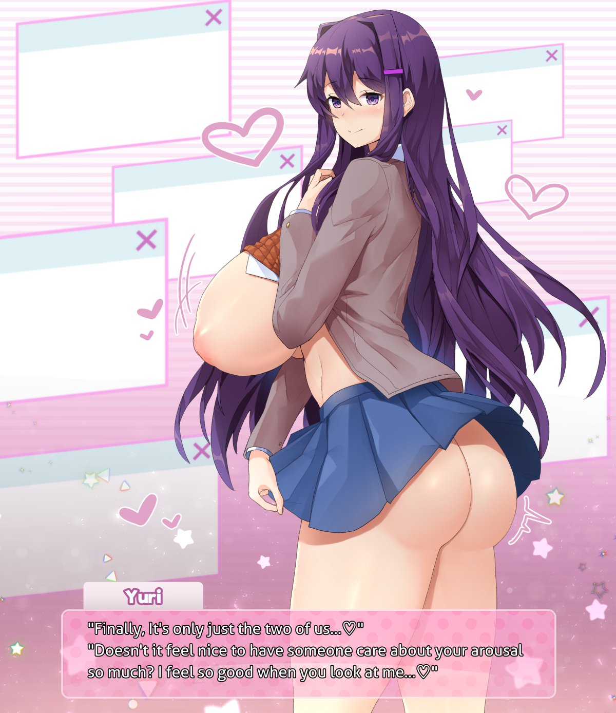 Yuri (Doki Doki Literature Club) Rule 34 Image