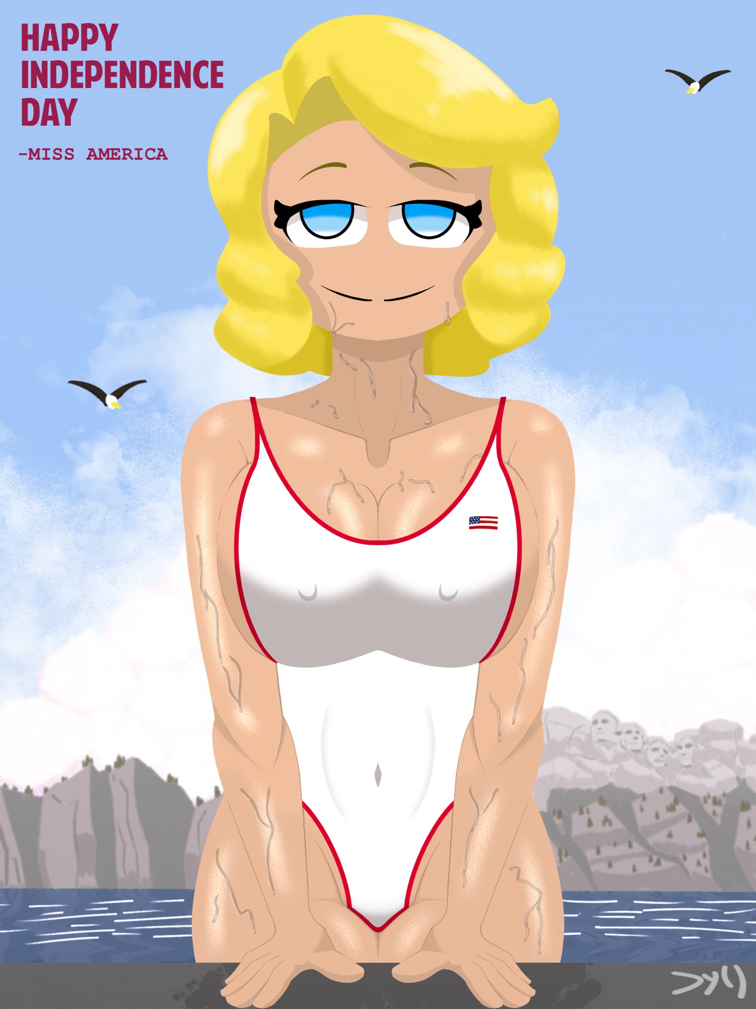 Miss America (4th Of July) Rule 34 Image