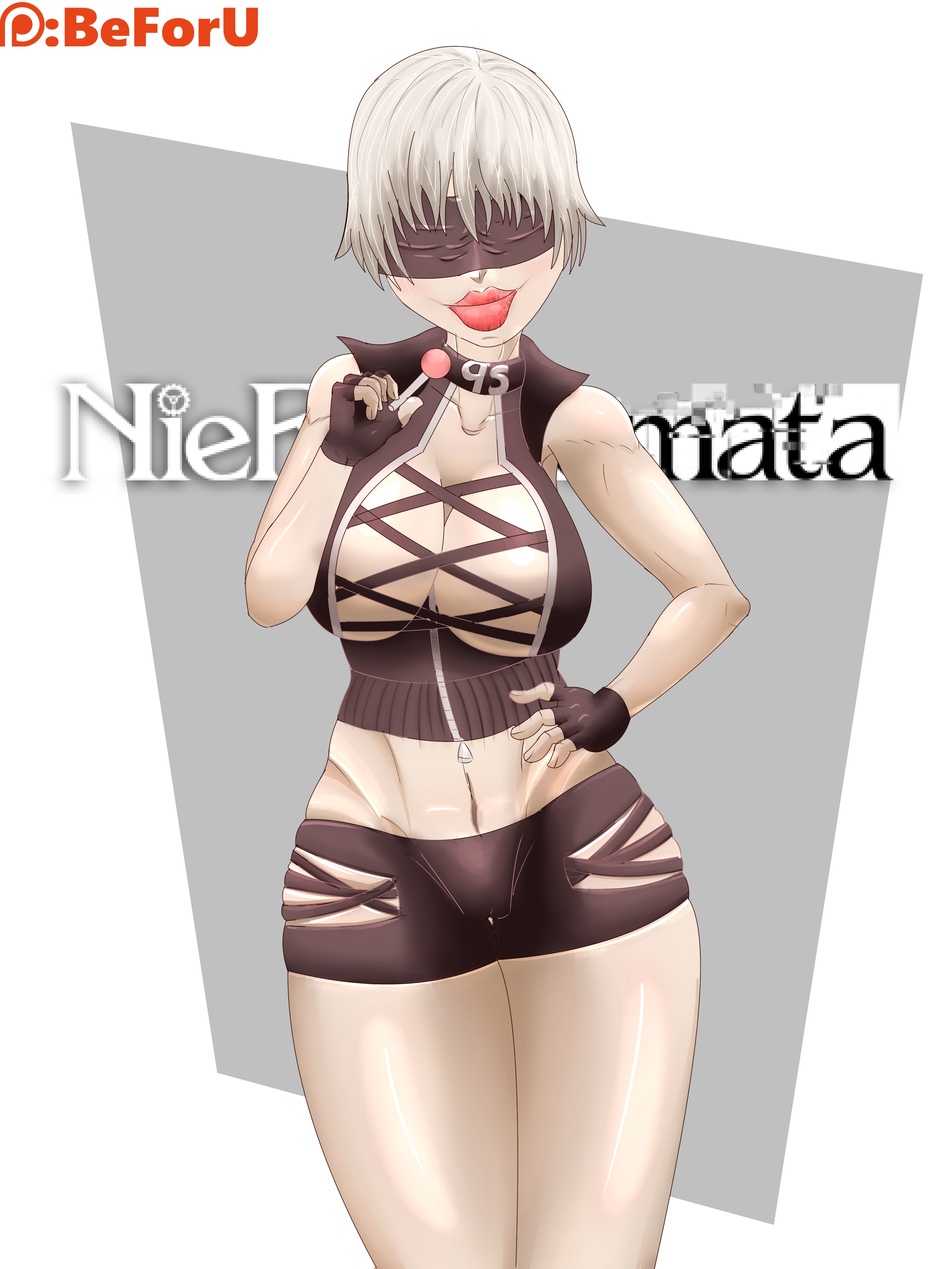 Yorha 9s (Nier: Automata) Rule 34 Image