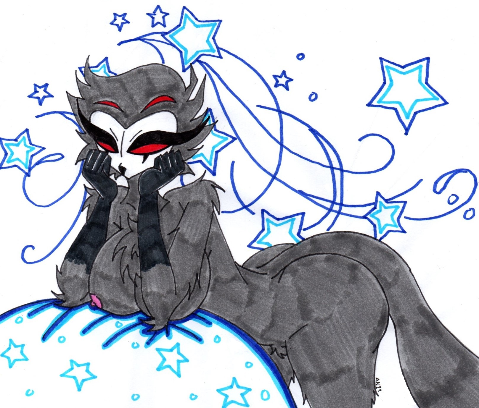 Female Stolas (Helluva Boss) Rule 34 Image