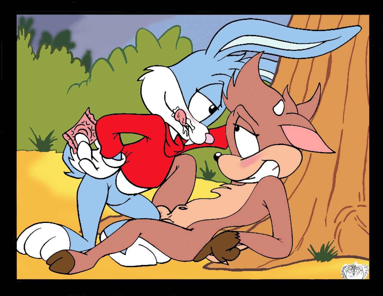 Buster Bunny (Tiny Toon Adventures) Rule 34 Image