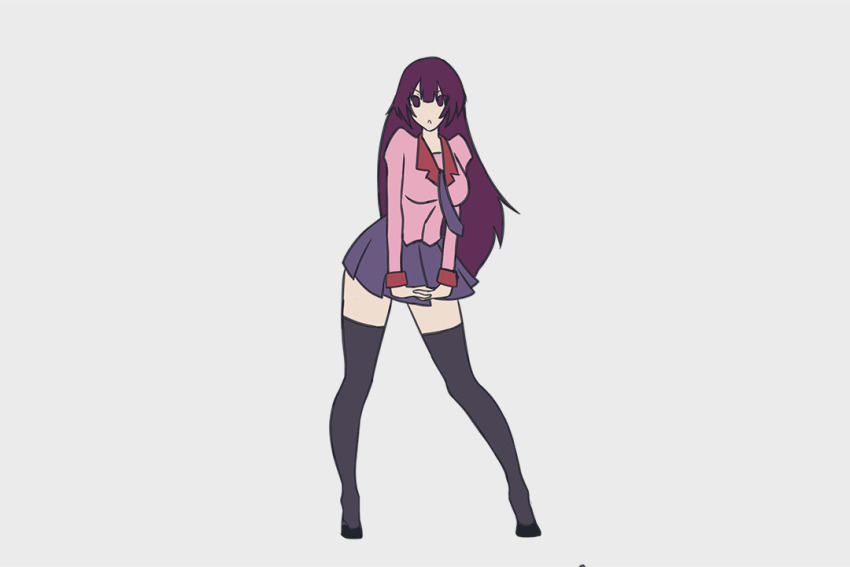Senjougahara Hitagi (Bakemonogatari) Rule 34 Image