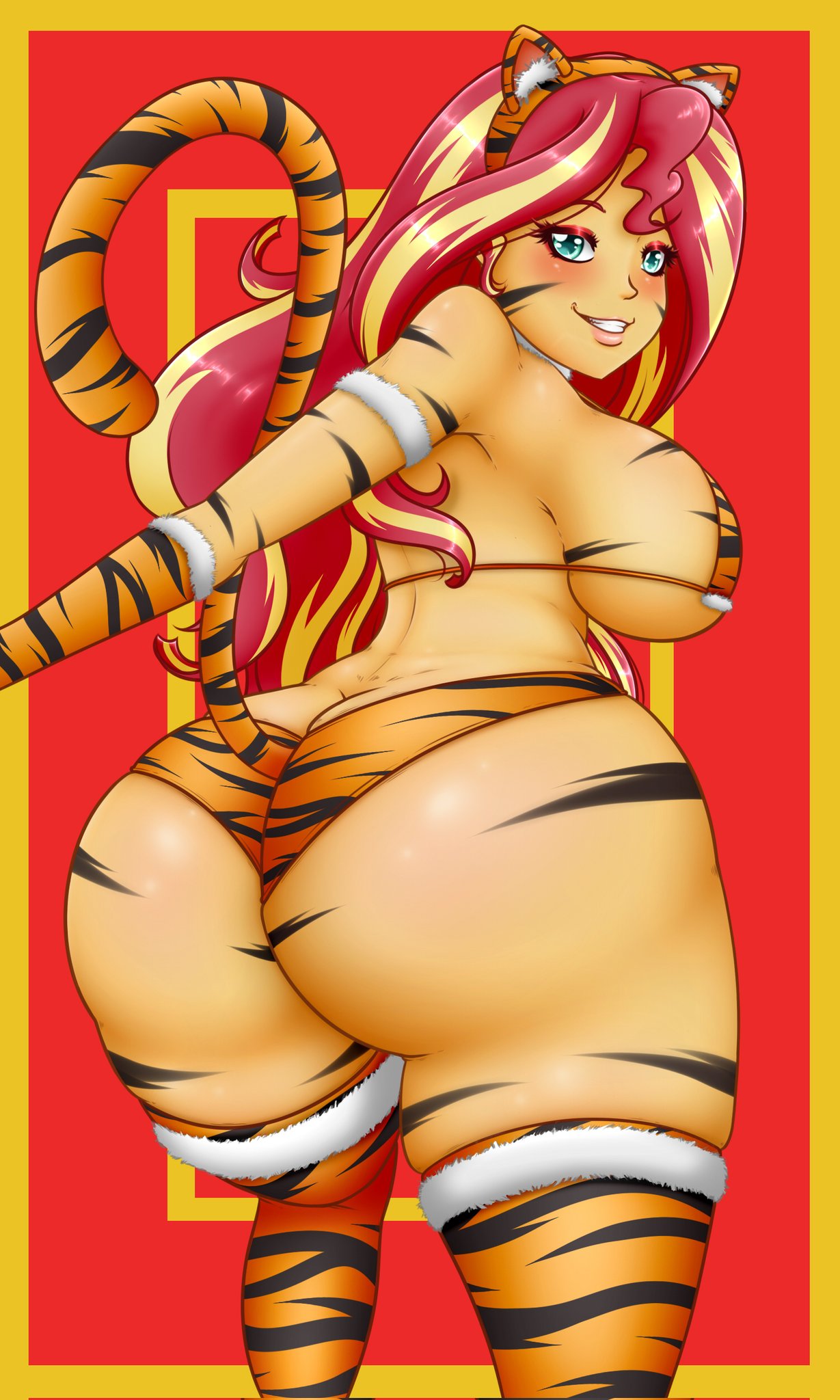 Sunset Shimmer (Chinese New Year) Rule 34 Image