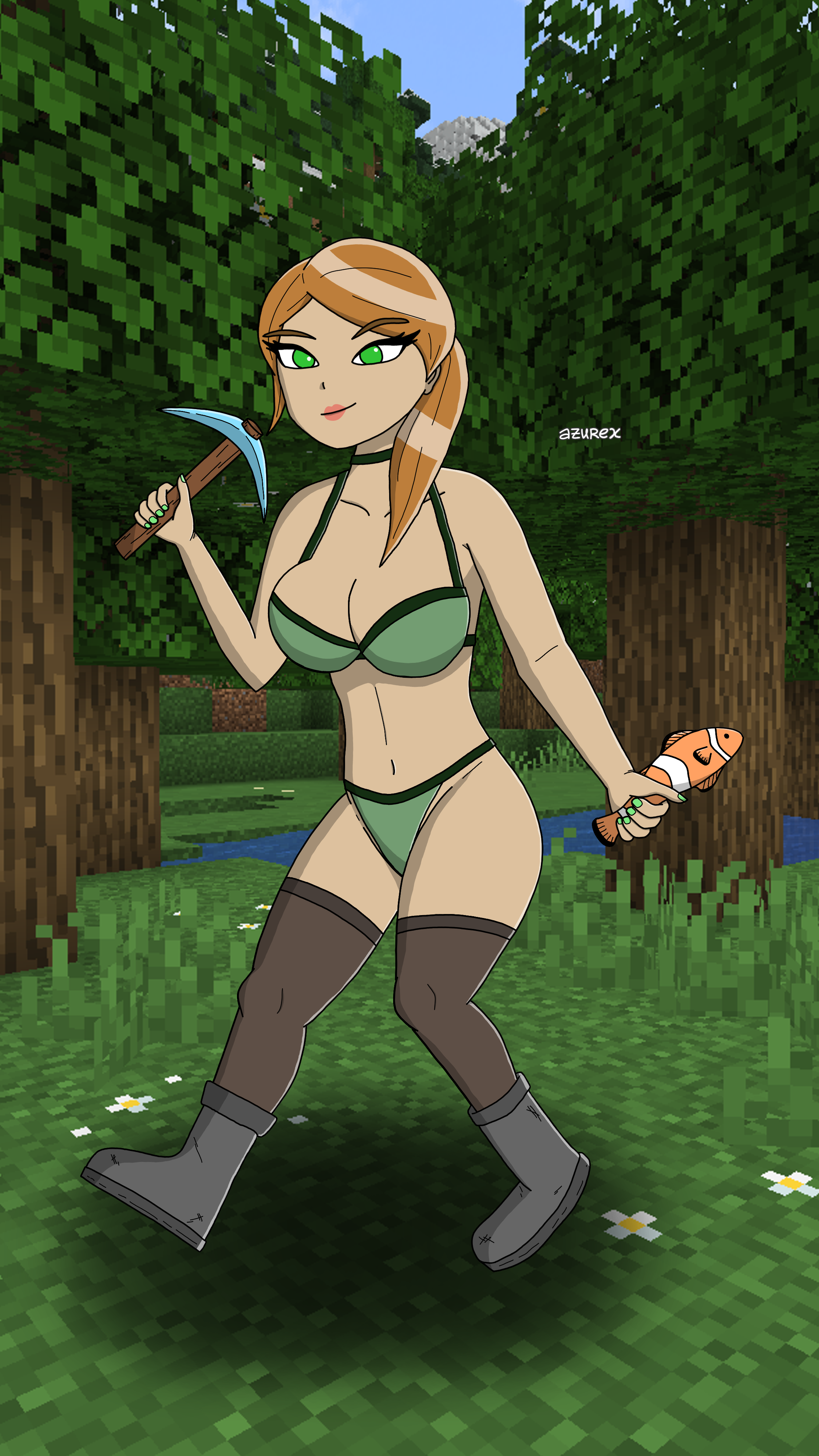 Alex (Minecraft) Rule 34 Image