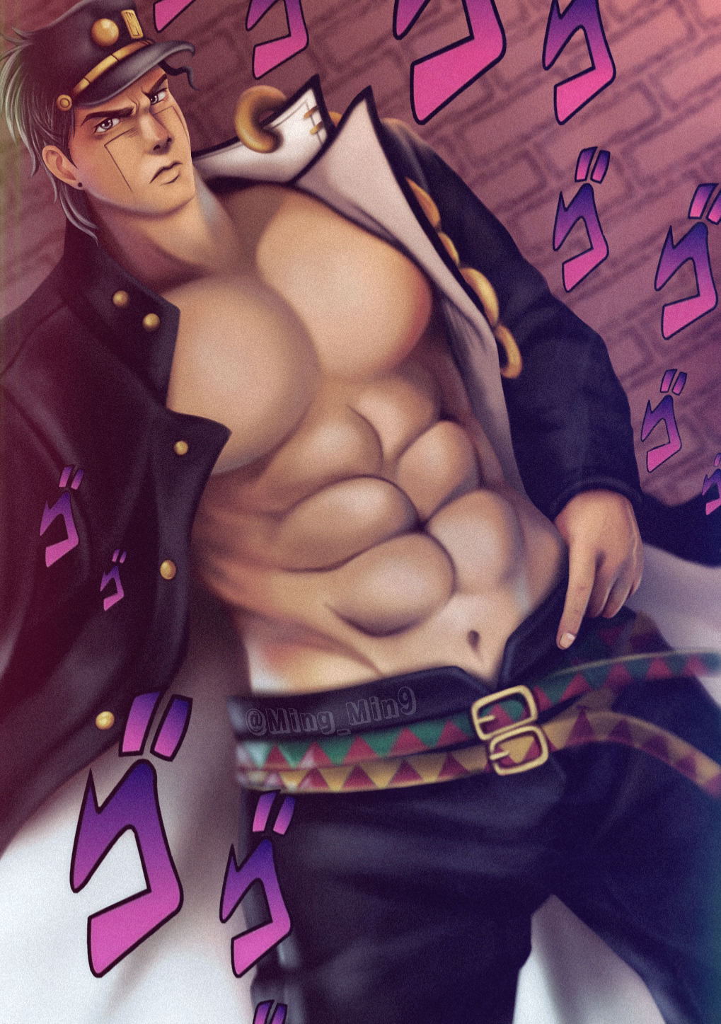 Jotaro Kujo (Jojo'S Bizarre Adventure) Rule 34 Image