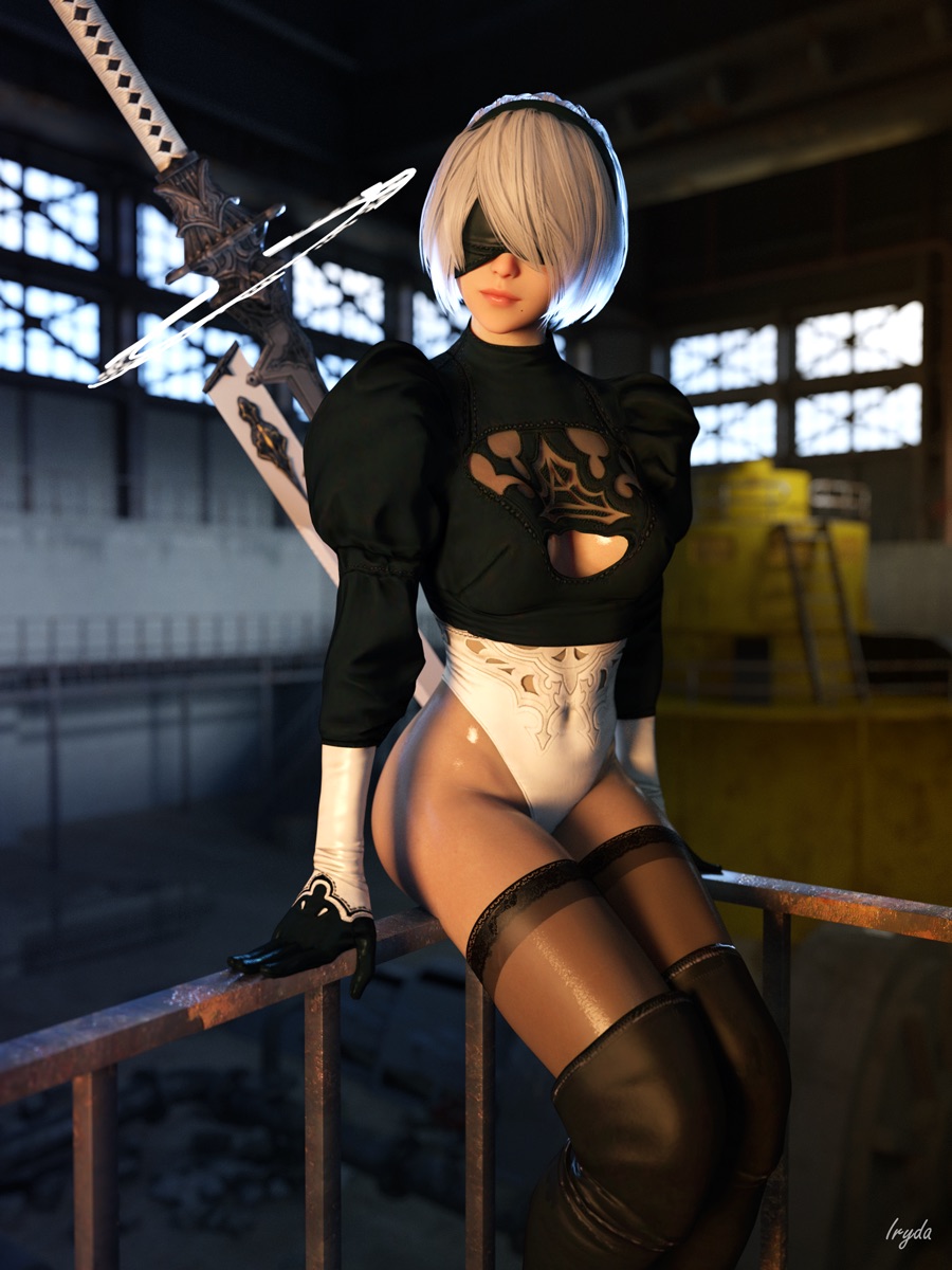 Yorha 2b (Nier) Rule 34 Image