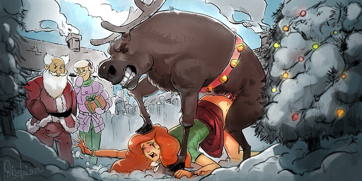 Cousin Mel (Grandma Got Run Over By A Reindeer) Rule 34 Image