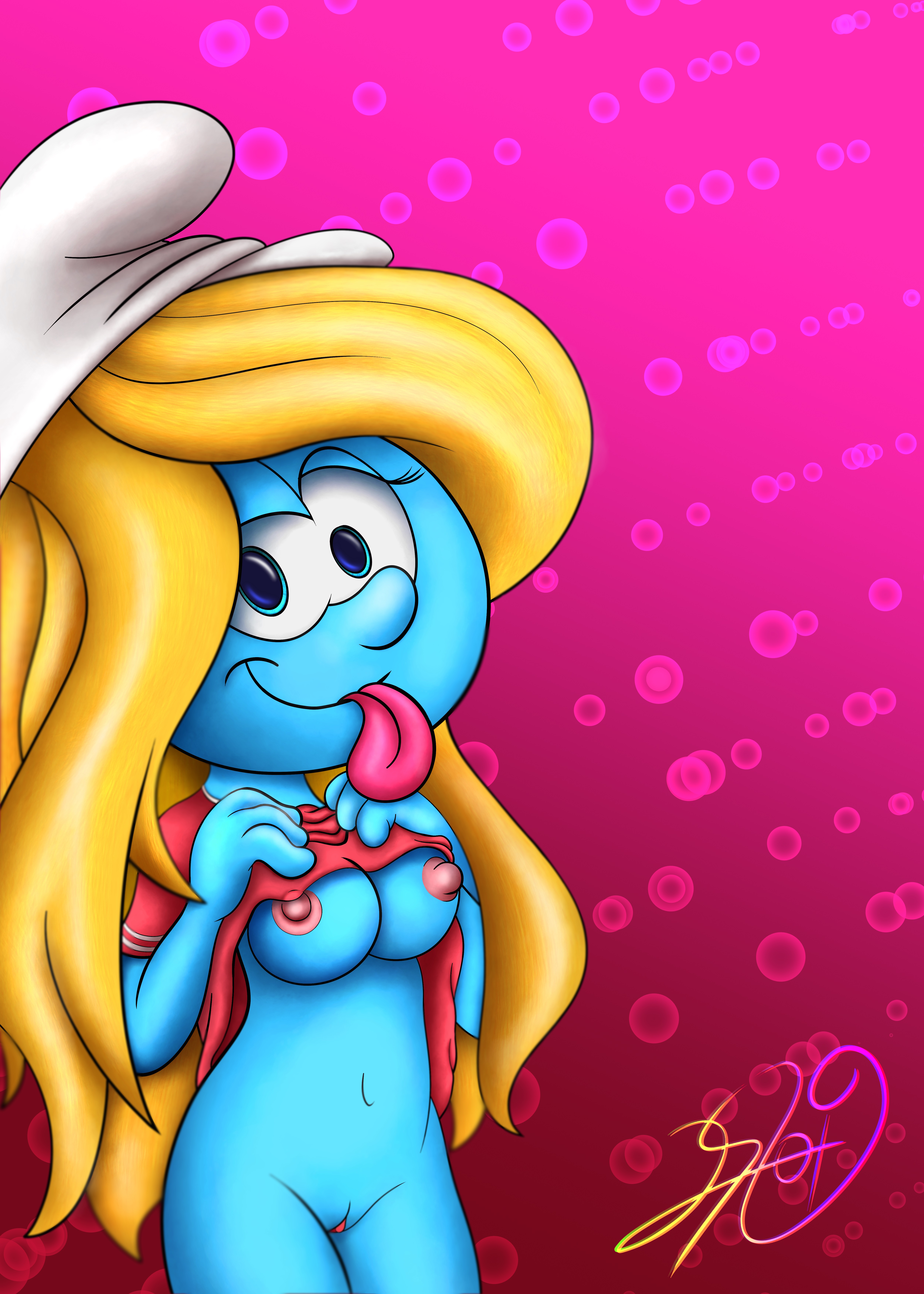 Smurfette (Peyo (Copyright)) Rule 34 Image
