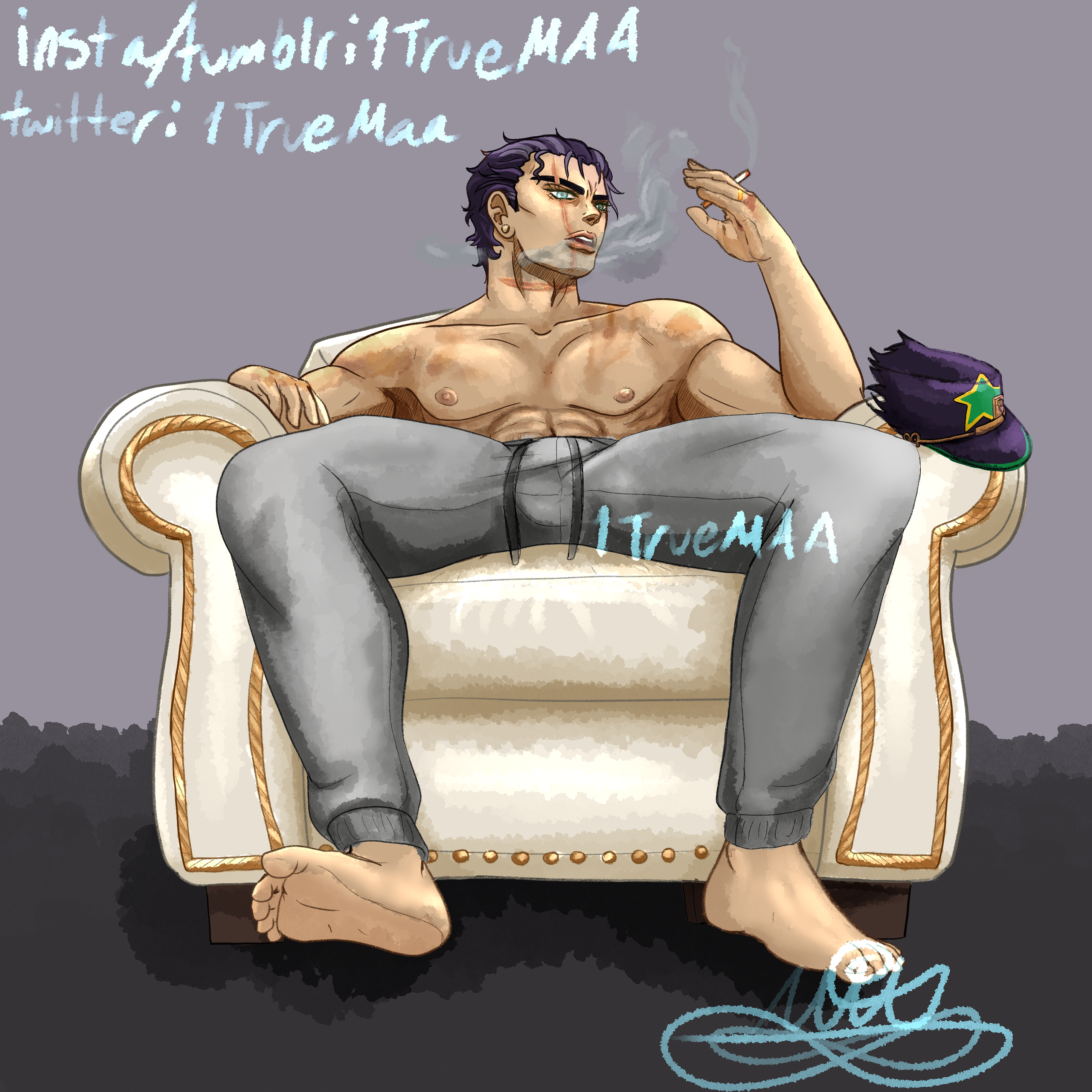 Jotaro Kujo (Jojo'S Bizarre Adventure) Rule 34 Image