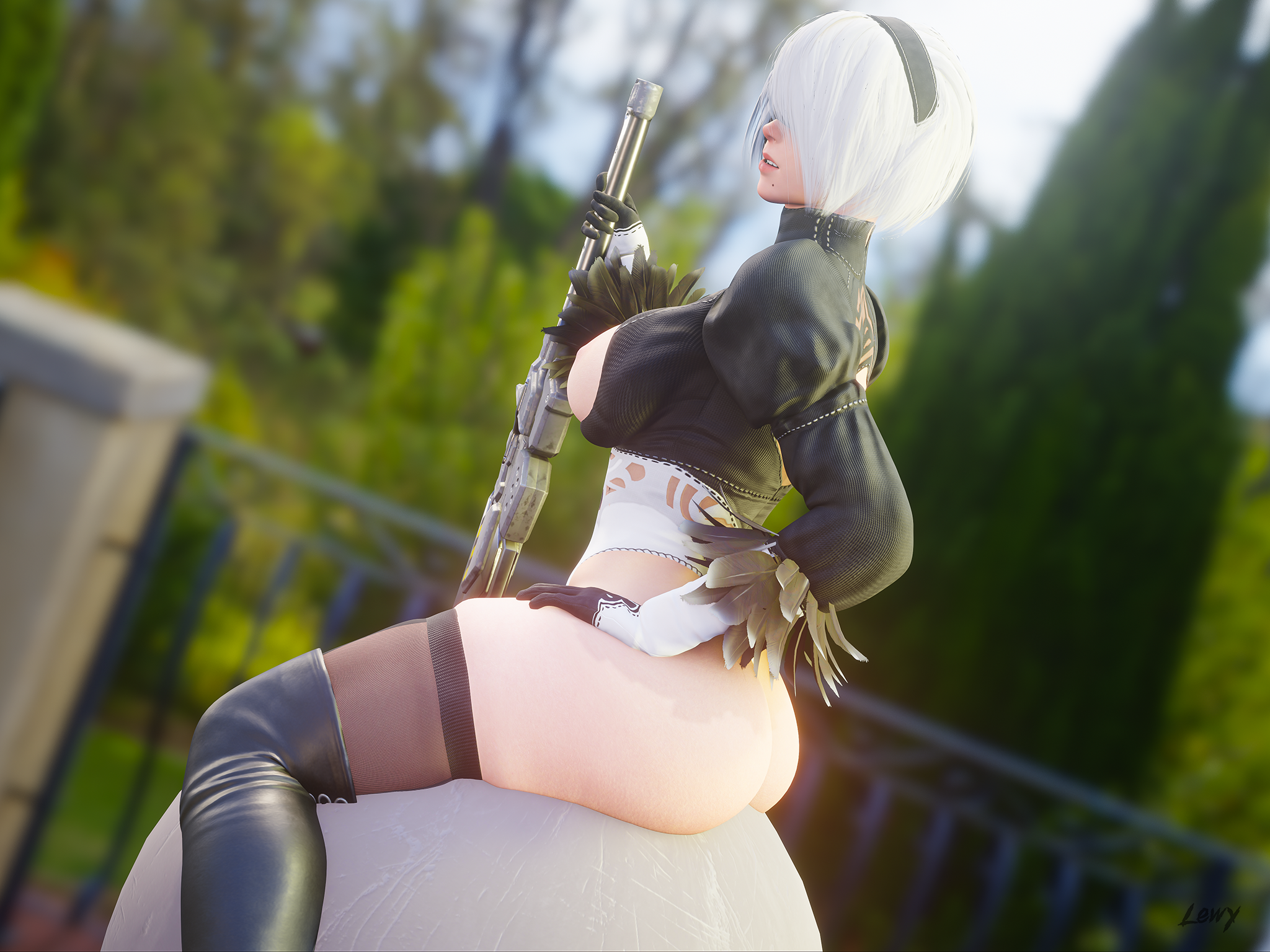 Yorha 2b (Nier: Automata) Rule 34 Image