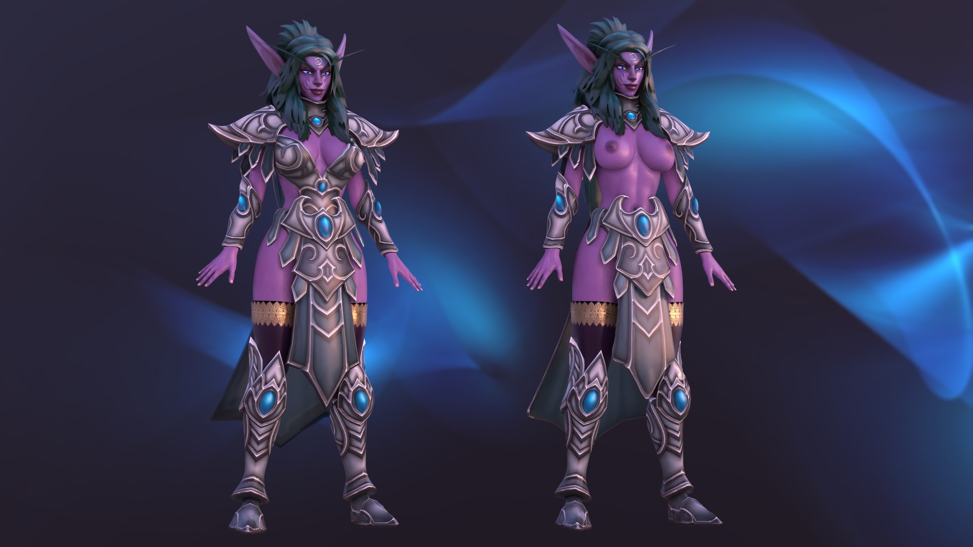 Night Elf (Warcraft) Rule 34 Image