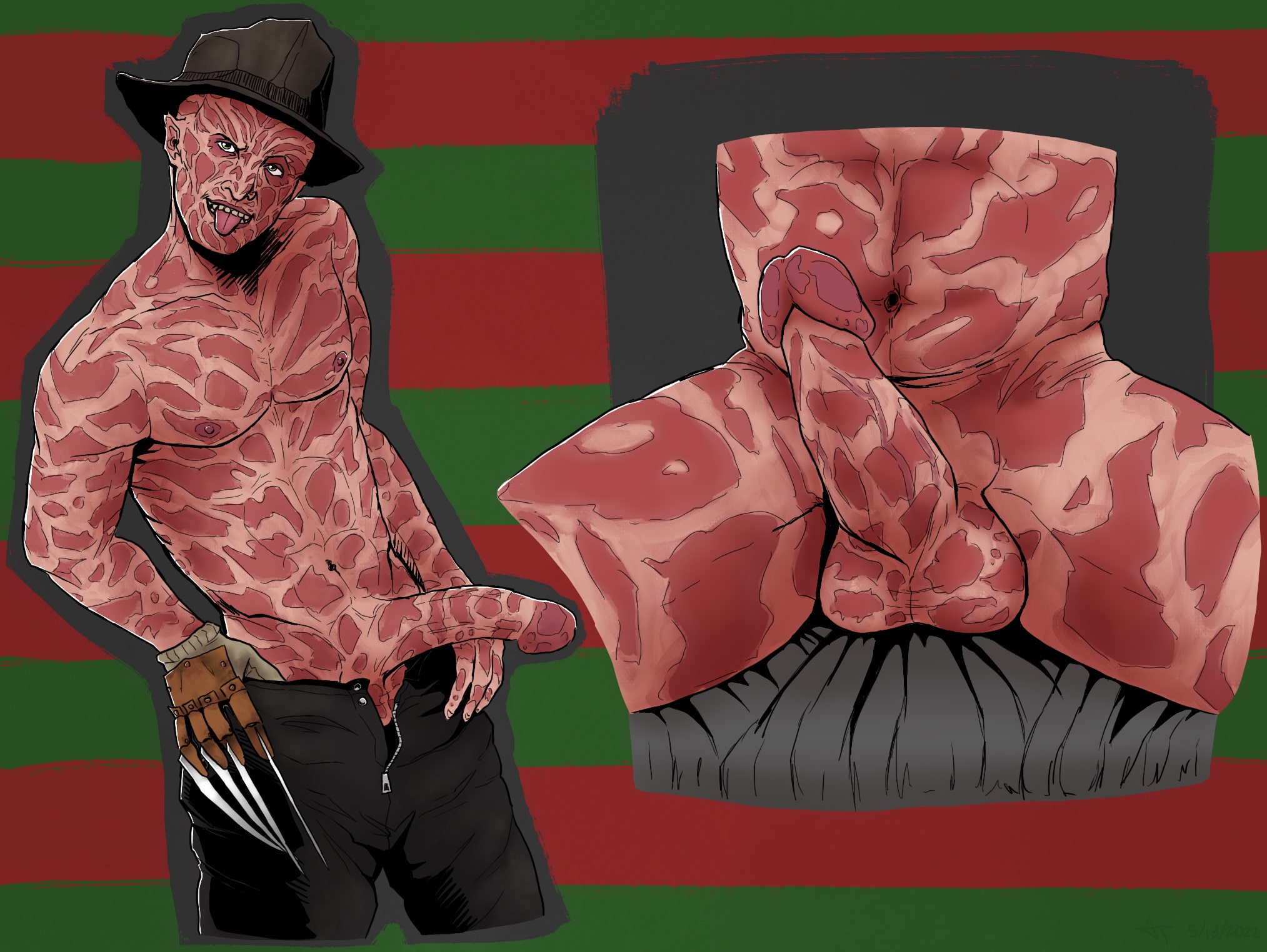 Freddy Krueger (A Nightmare On Elm Street) Rule 34 Image
