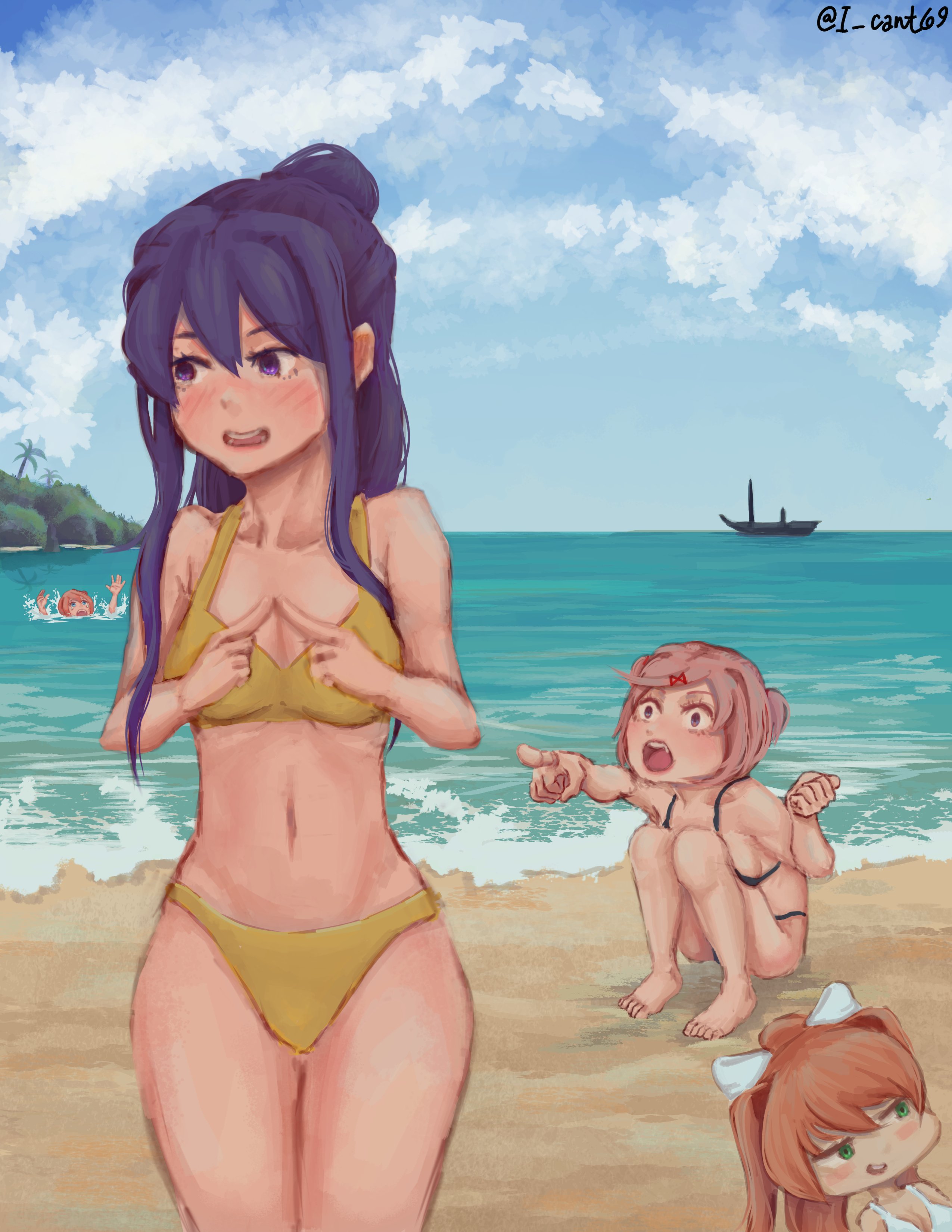 Monika (Doki Doki Literature Club) Rule 34 Image