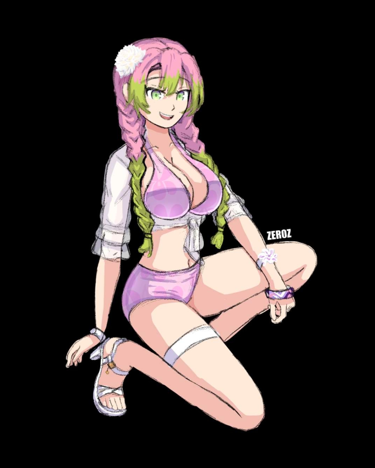 Kanroji Mitsuri (Demon Slayer) Rule 34 Image