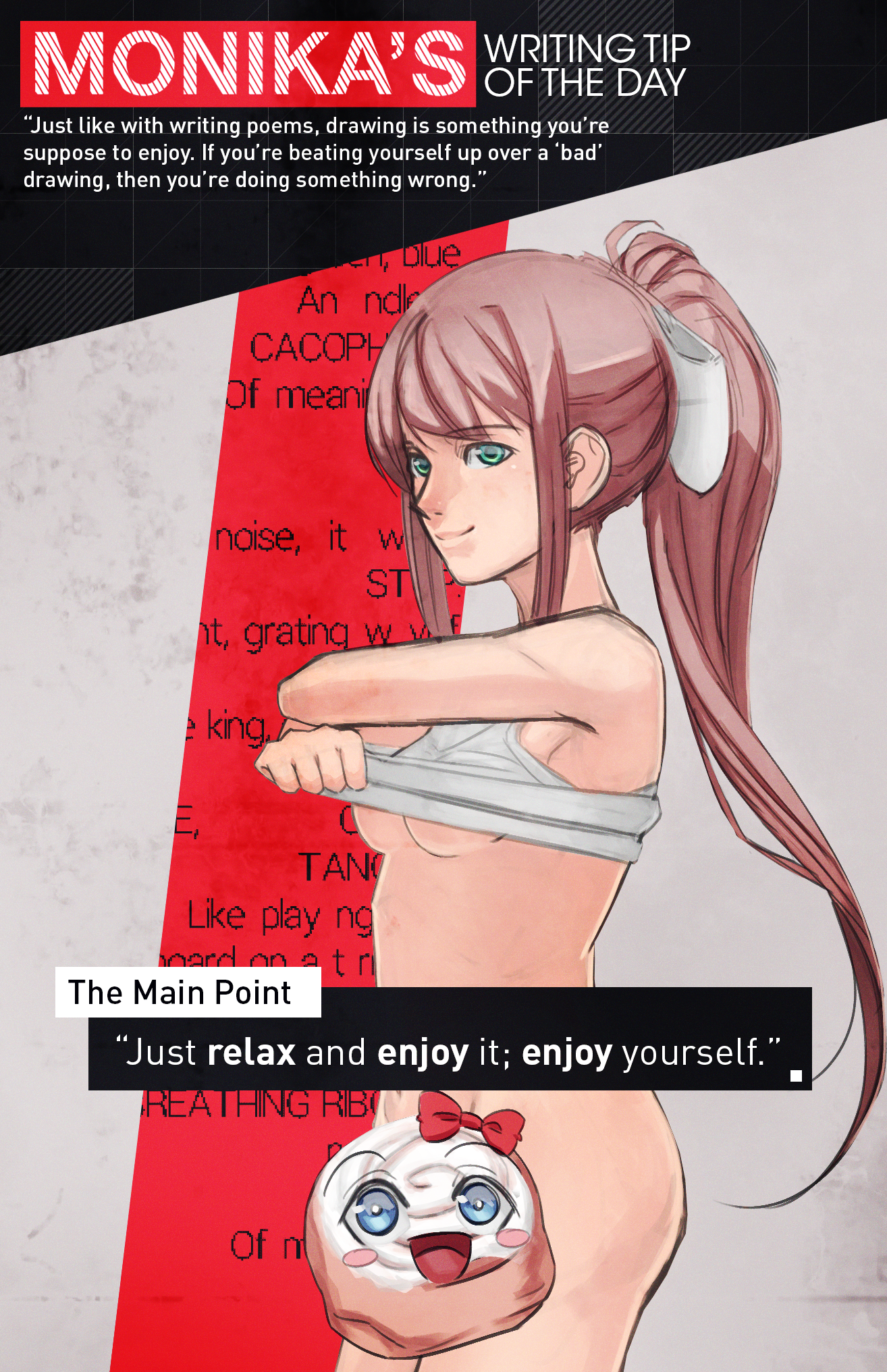 Monika (Doki Doki Literature Club) Rule 34 Image