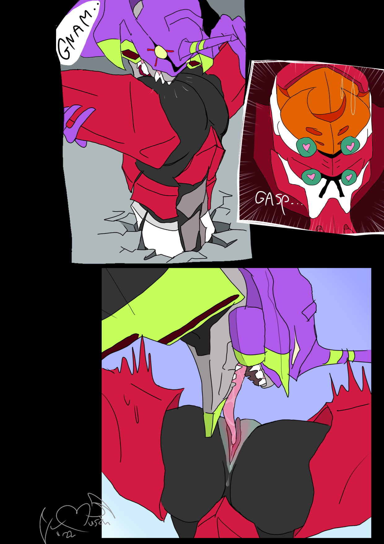Eva 01 (Neon Genesis Evangelion) Rule 34 Image