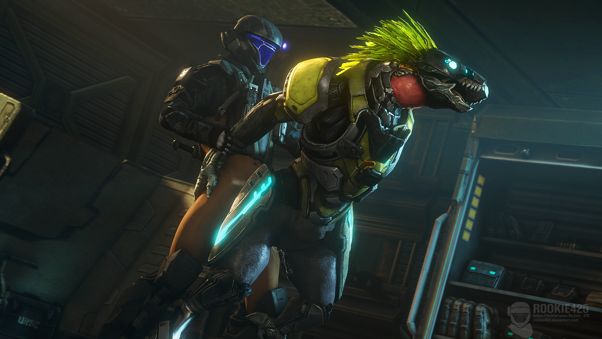 Female Kig-Yar (Bungie) Rule 34 Image