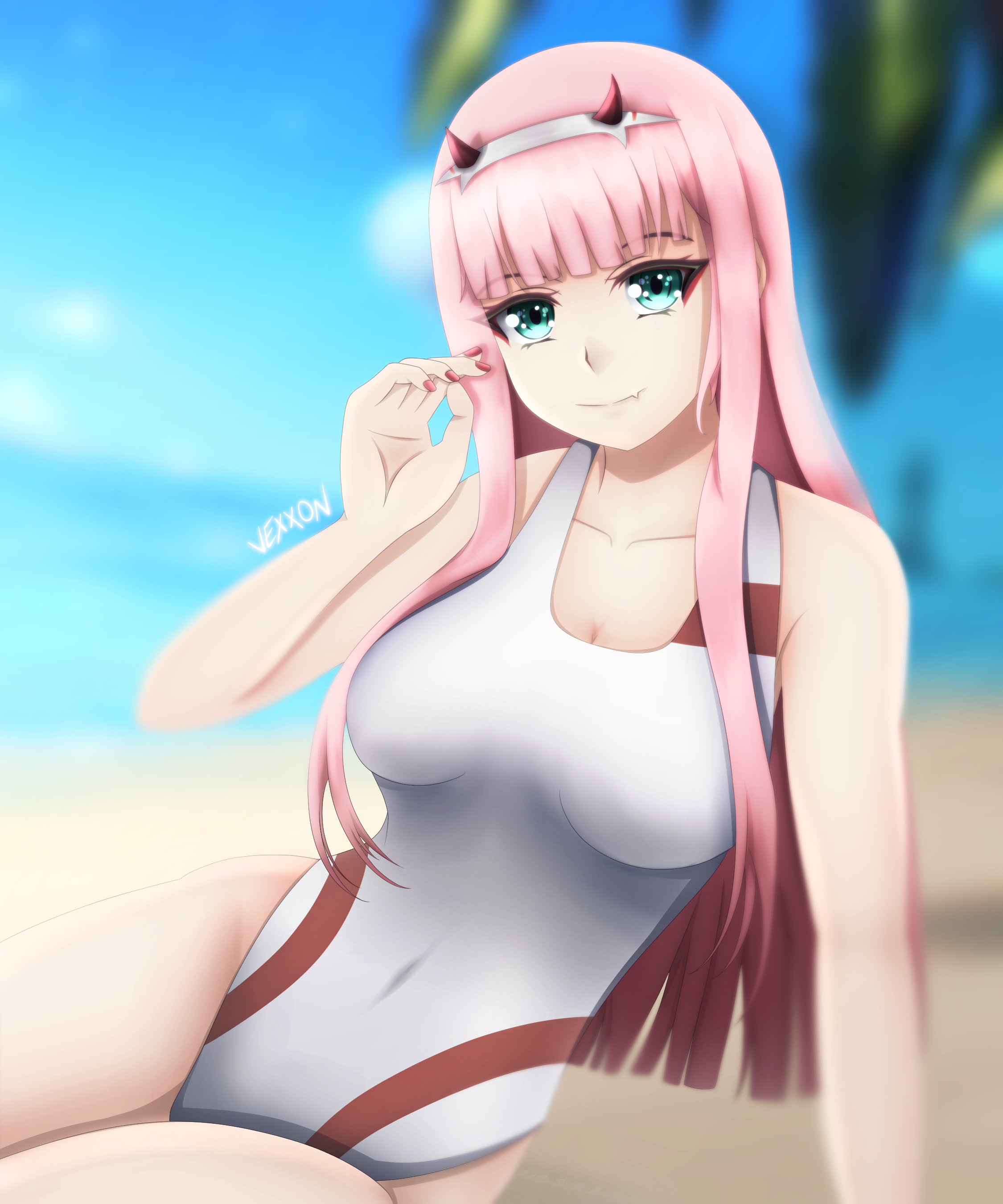 Zero Two (Darling In The Franxx) Rule 34 Image