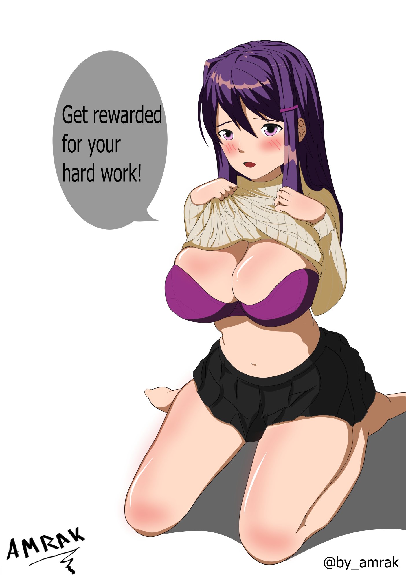 Yuri (Doki Doki Literature Club) Rule 34 Image