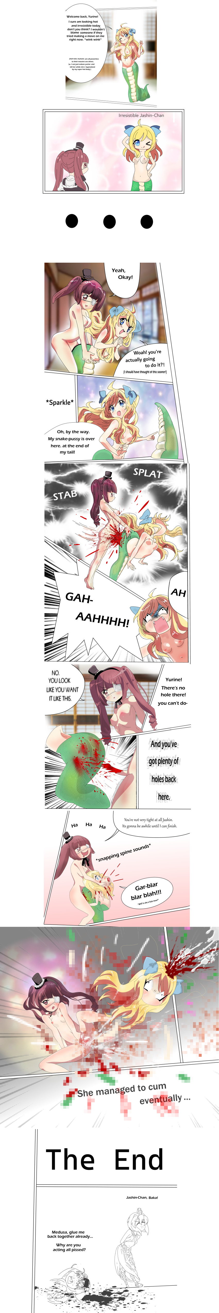 Hanazono Yurine (Jashin-Chan Dropkick) Rule 34 Image