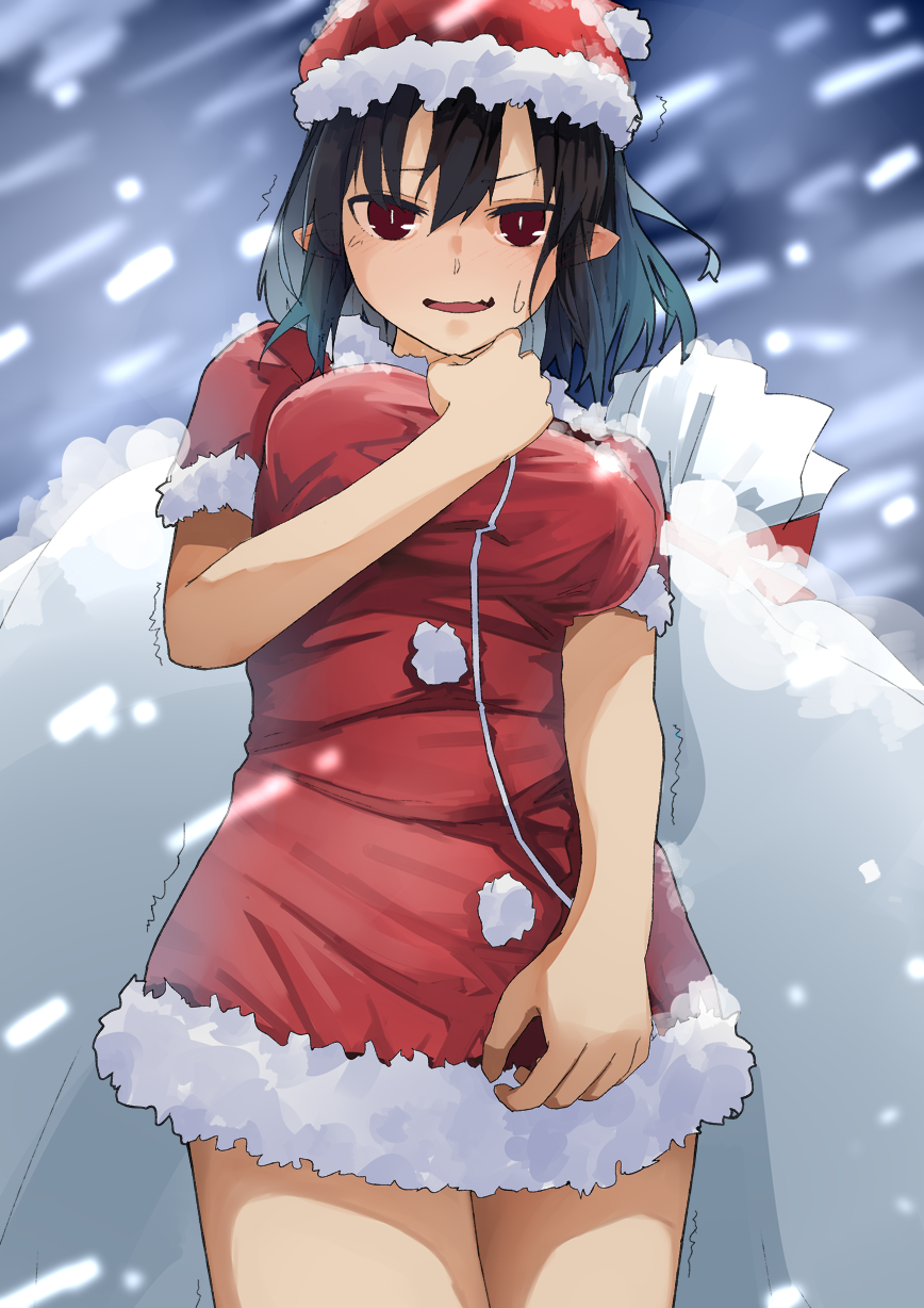 Shameimaru Aya (Christmas) Rule 34 Image