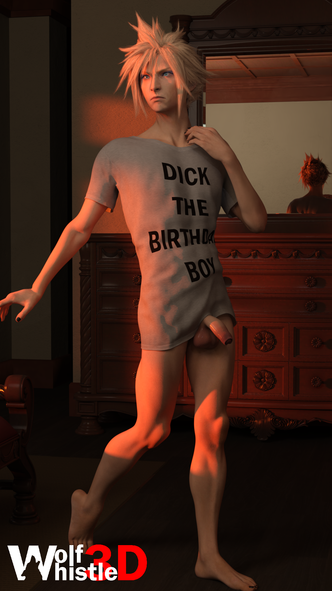 Cloud Strife (Dick The Birthday Boy) Rule 34 Image