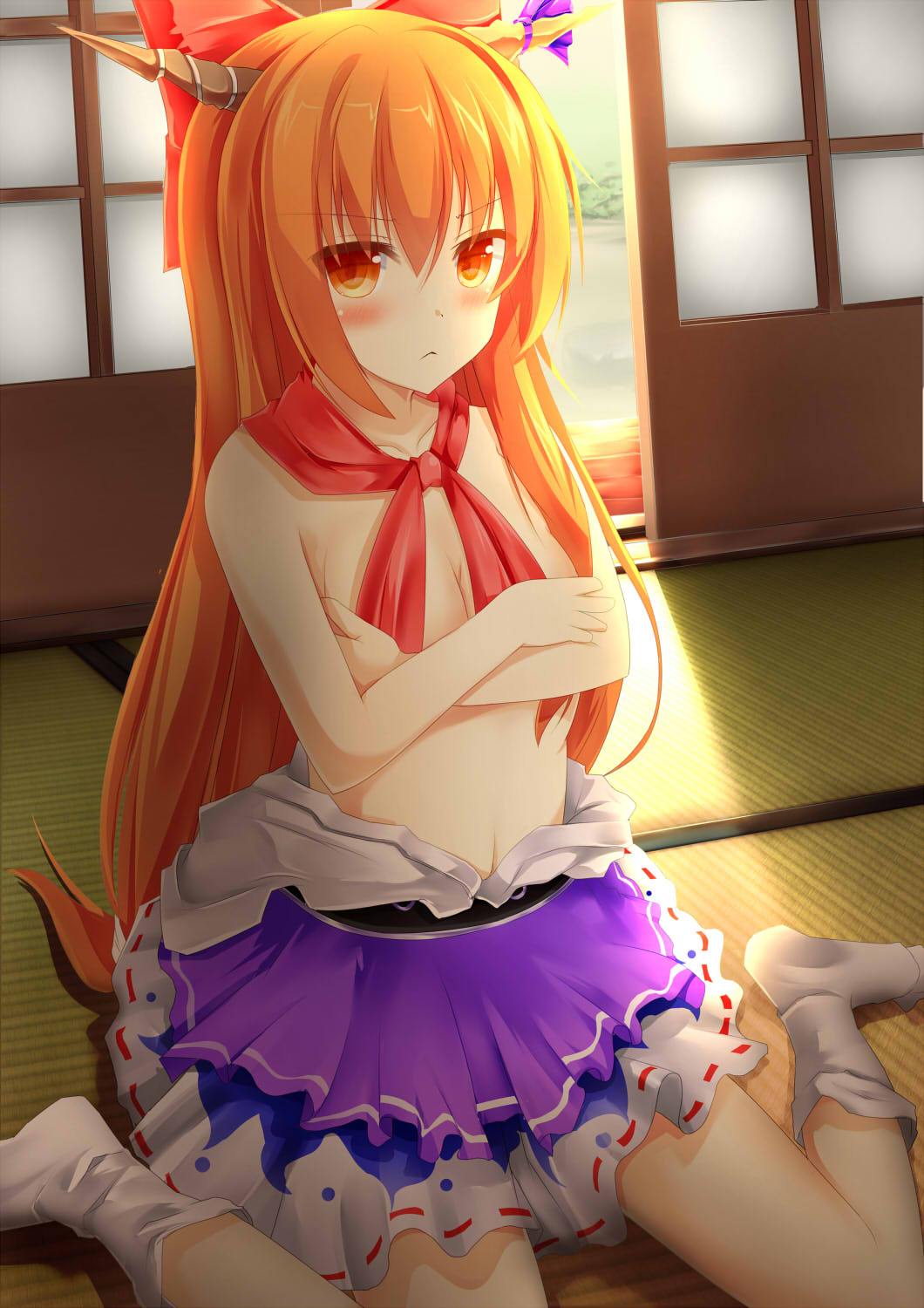 Ibuki Suika (Cookie (Touhou)) Rule 34 Image