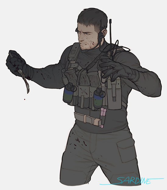 Chris Redfield (Resident Evil) Rule 34 Image