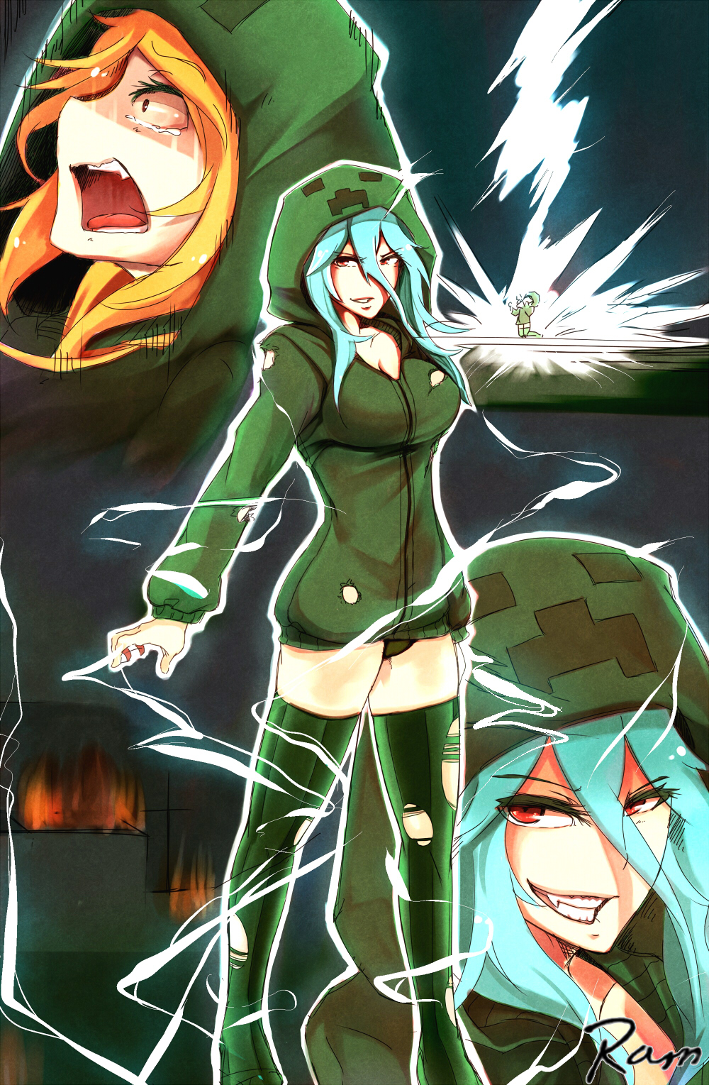 Charged Creeper (Minecraft) Rule 34 Image