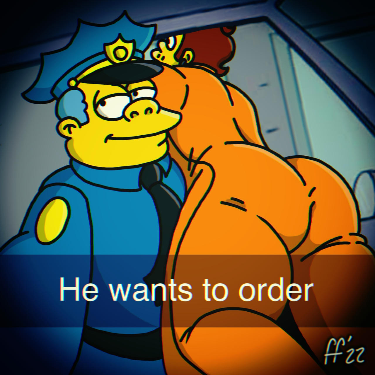 Chief Wiggum (The Simpsons) Rule 34 Image