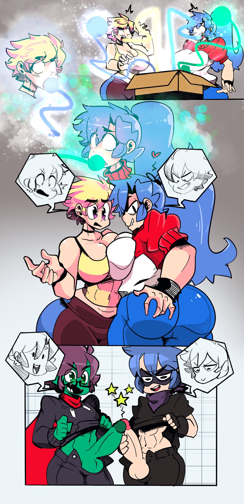 Blue Hair Rule 34 Image