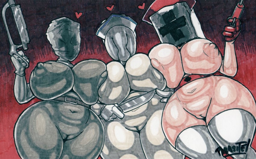 Bubble Head Nurse (Dark Deception) Rule 34 Image