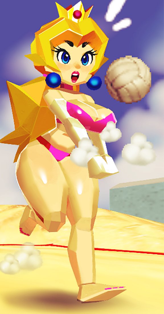 Low Poly Peach (Mario (Series)) Rule 34 Image