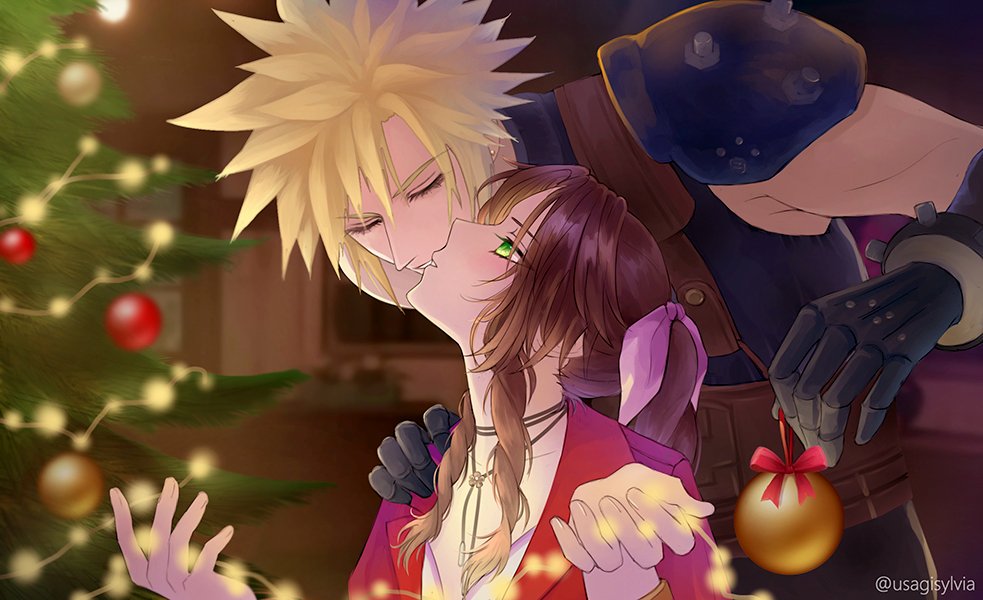 Aerith Gainsborough (Christmas) Rule 34 Image