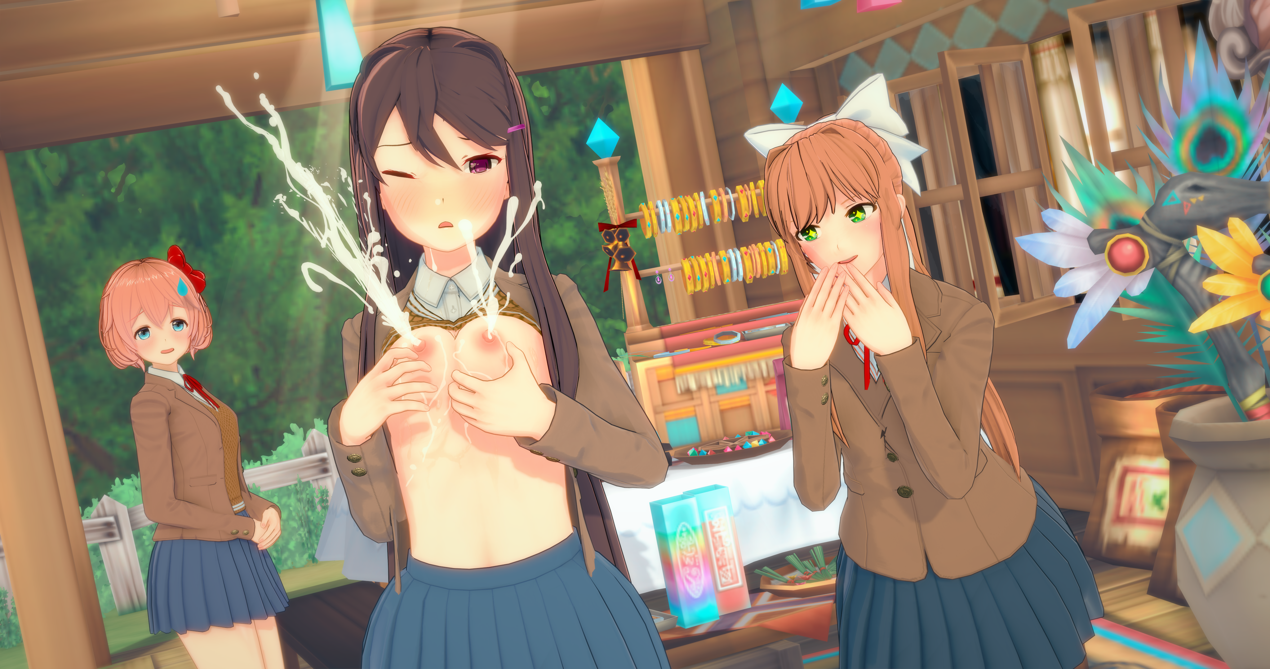 Monika (Doki Doki Literature Club) Rule 34 Image