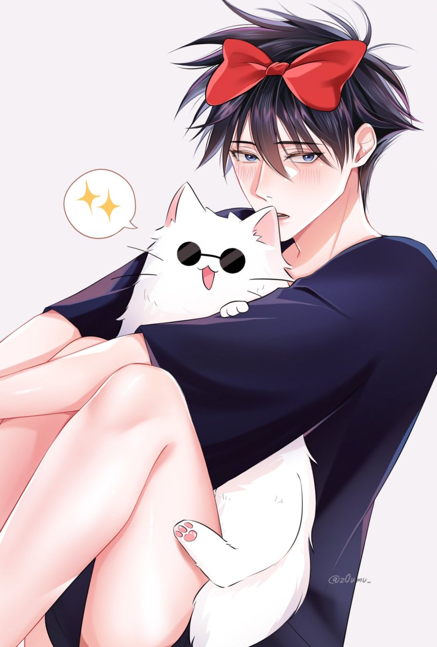 Fushiguro Megumi (Jiji (Majo No Takkyuubin)) Rule 34 Image