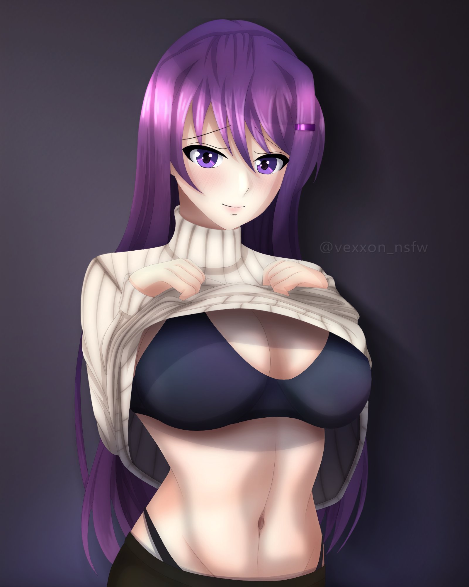 Yuri (Doki Doki Literature Club) Rule 34 Image