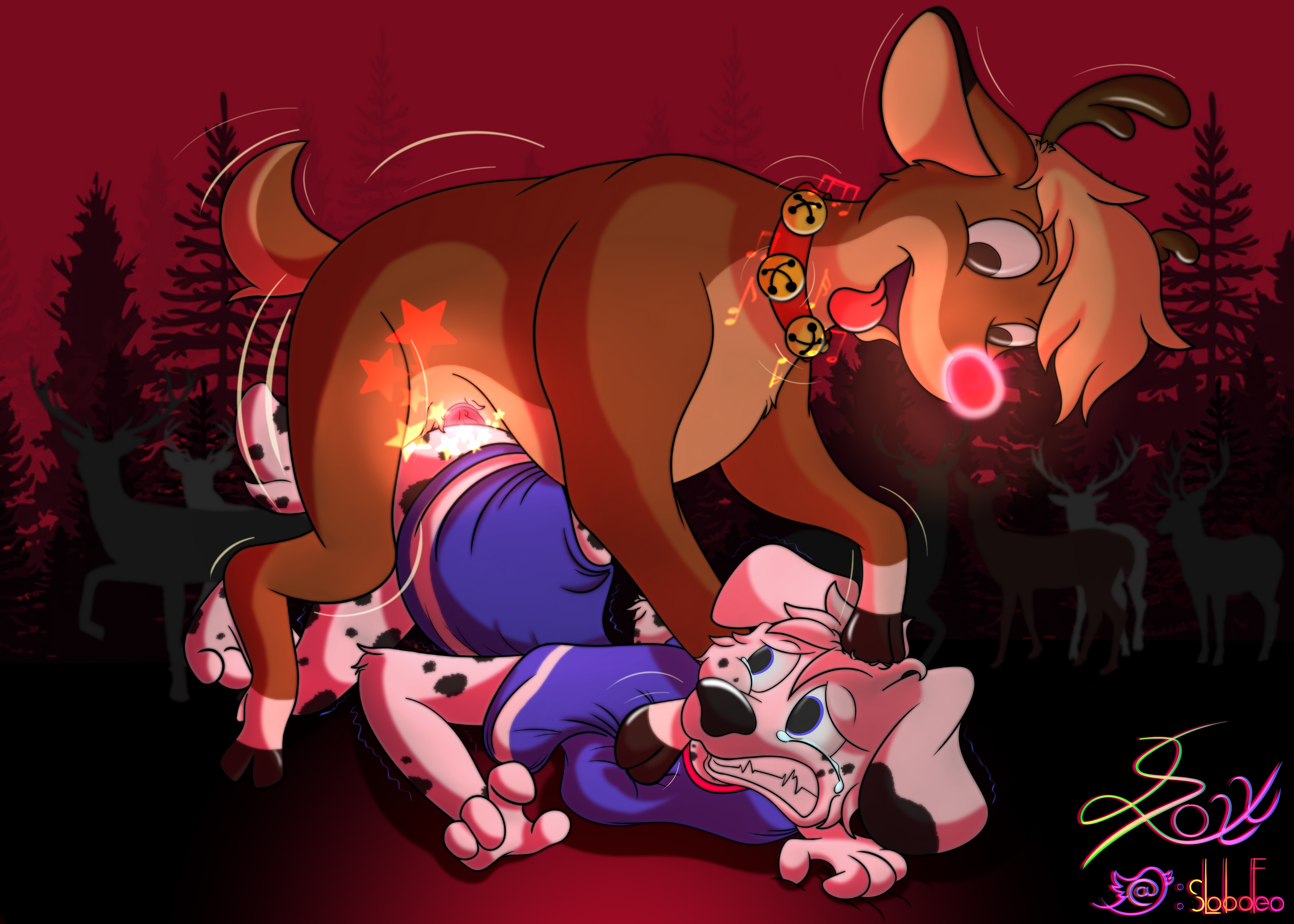 Pup1k (Rudolph The Red-Nosed Reindeer) Rule 34 Image