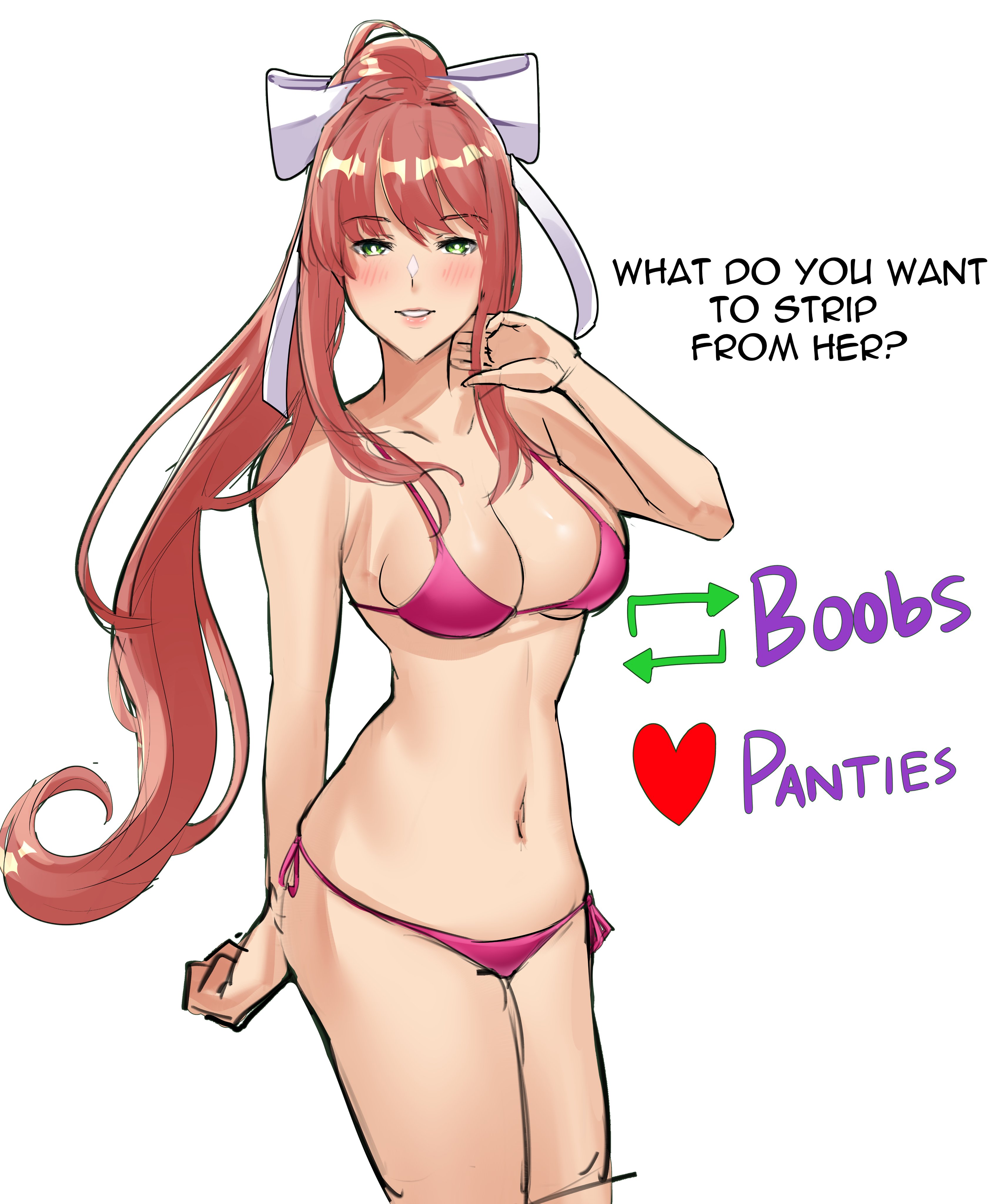 Monika (Doki Doki Literature Club) Rule 34 Image