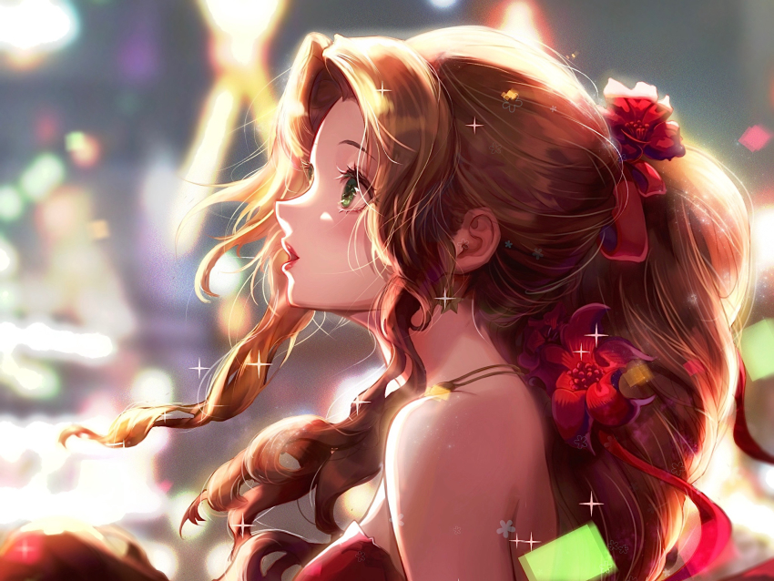 Aerith Gainsborough (Final Fantasy) Rule 34 Image