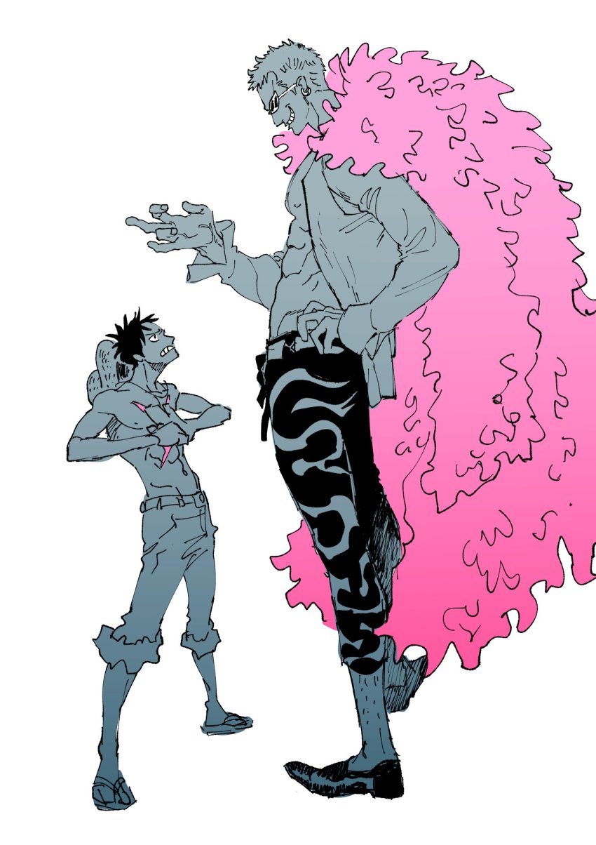 Donquixote Doflamingo (Monkey D. Luffy) Rule 34 Image