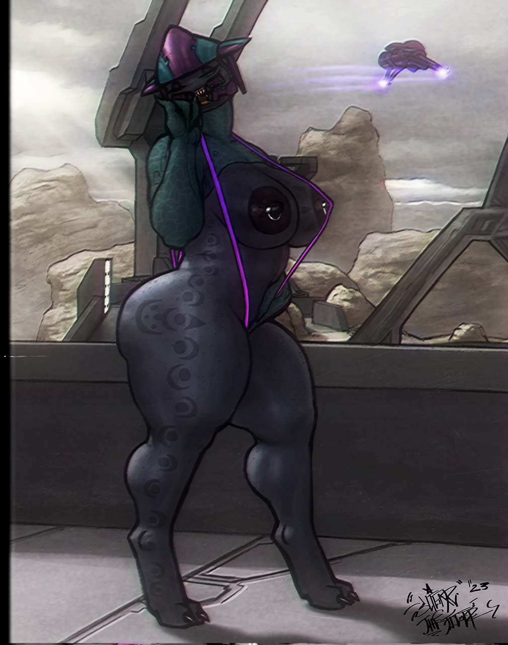 Female Sangheili (Halo (Series)) Rule 34 Image