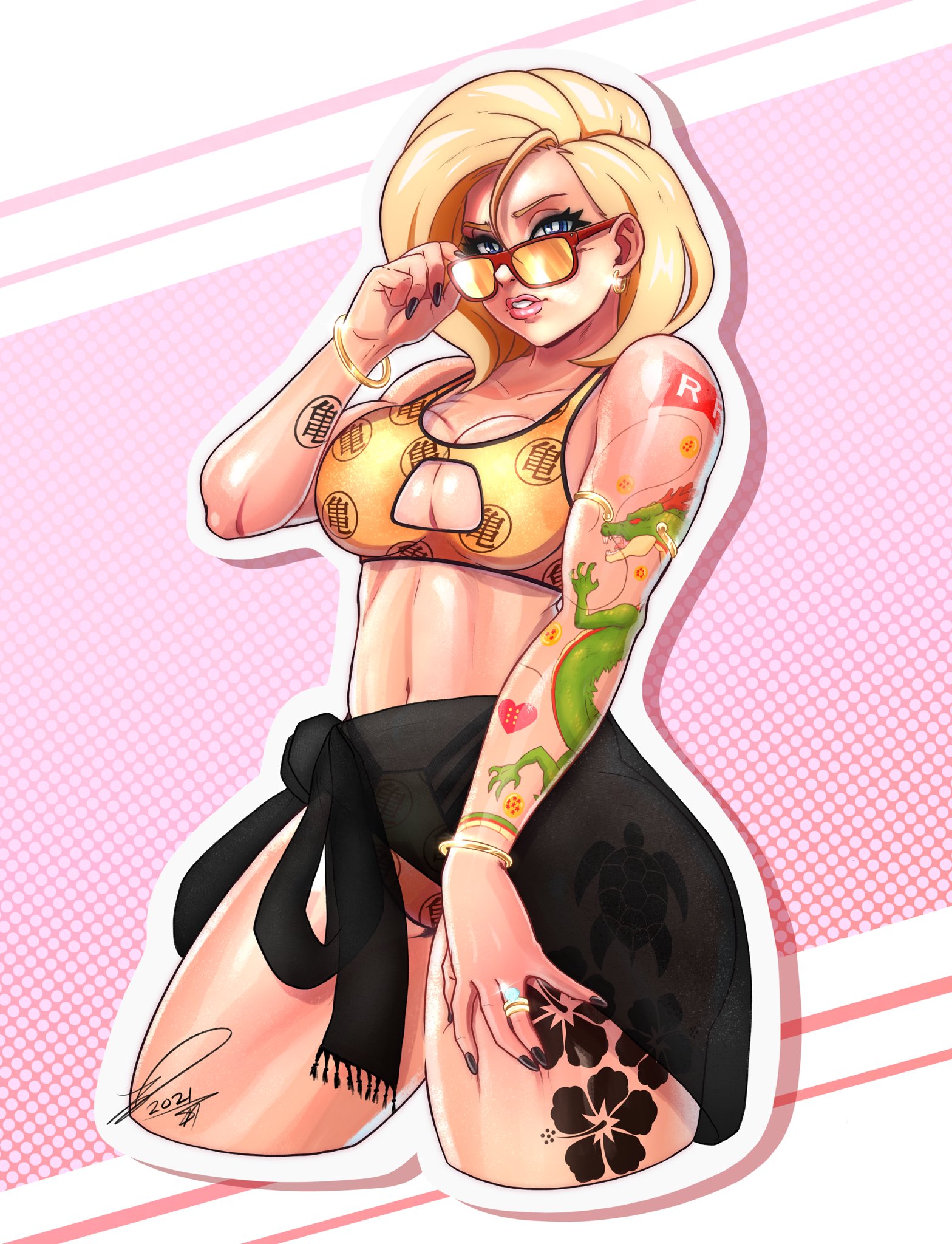Android 18 (Dragon Ball) Rule 34 Image