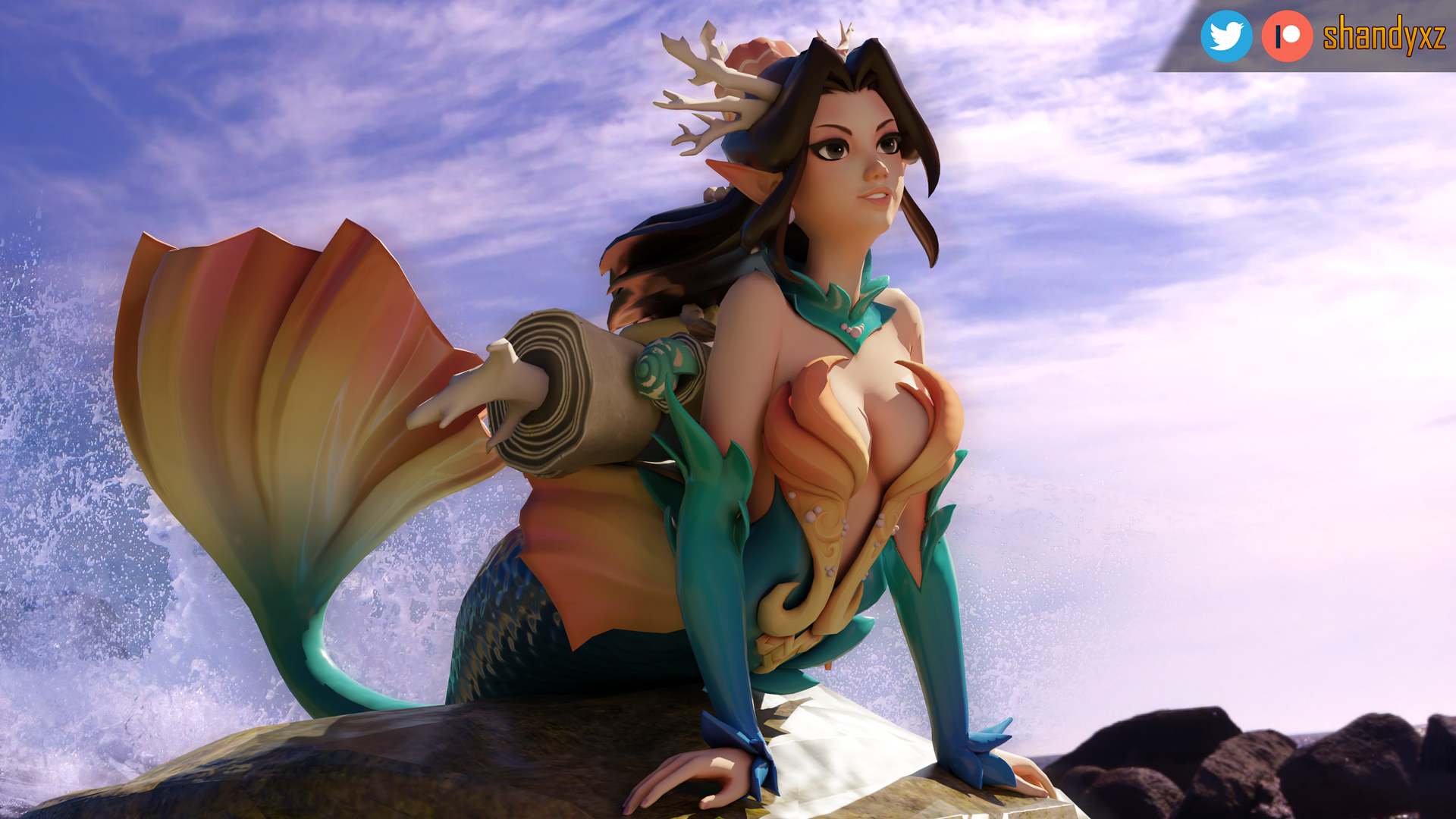 Mermaid Ying (Hi-Rez Studios) Rule 34 Image