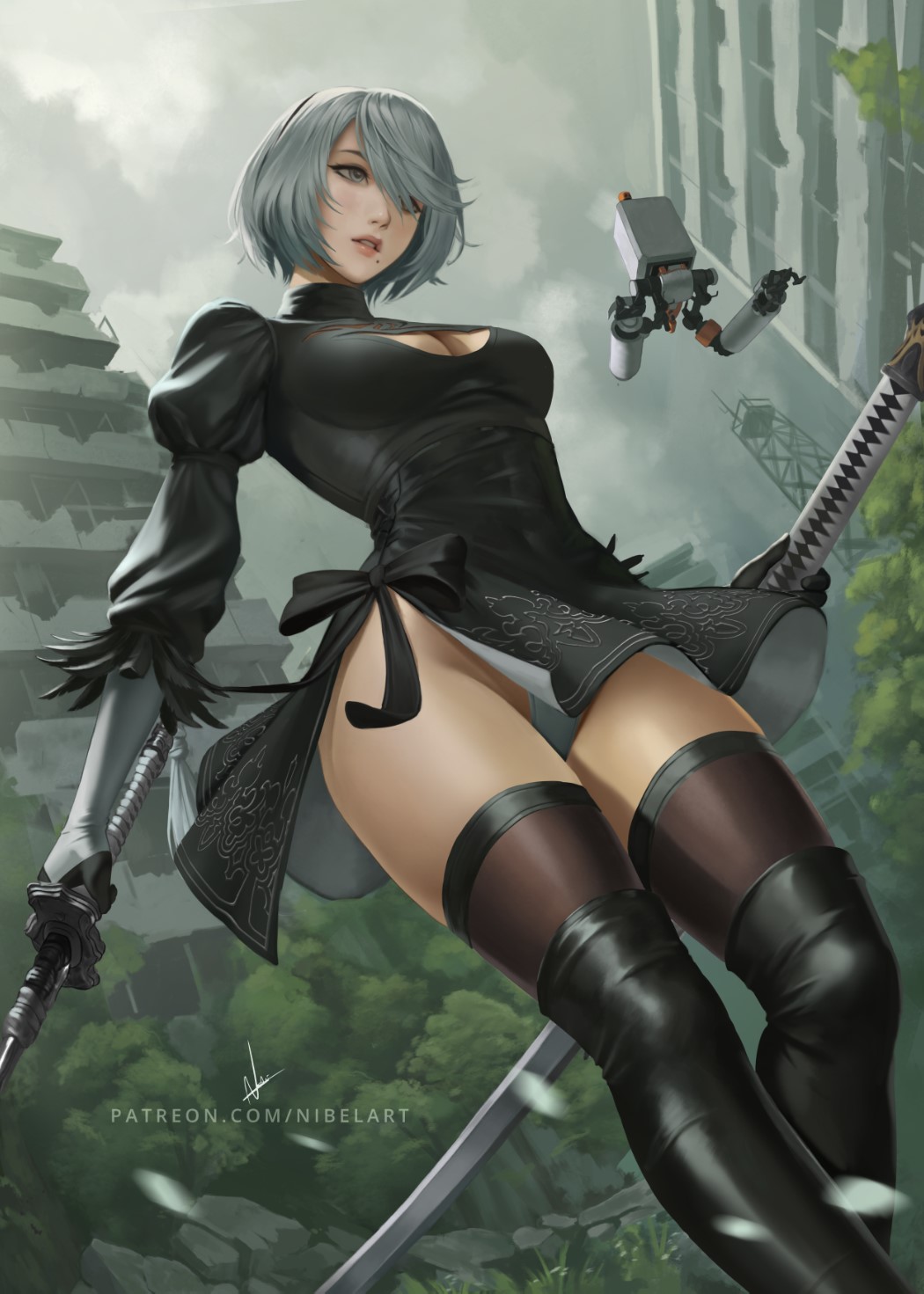 Yorha 2b (Nier: Automata) Rule 34 Image