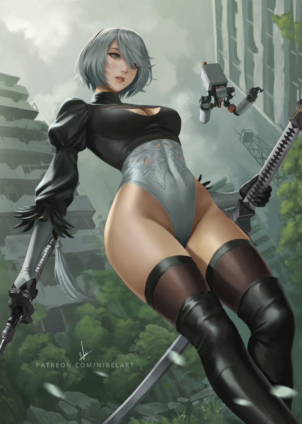 Yorha 2b (Nier: Automata) Rule 34 Image