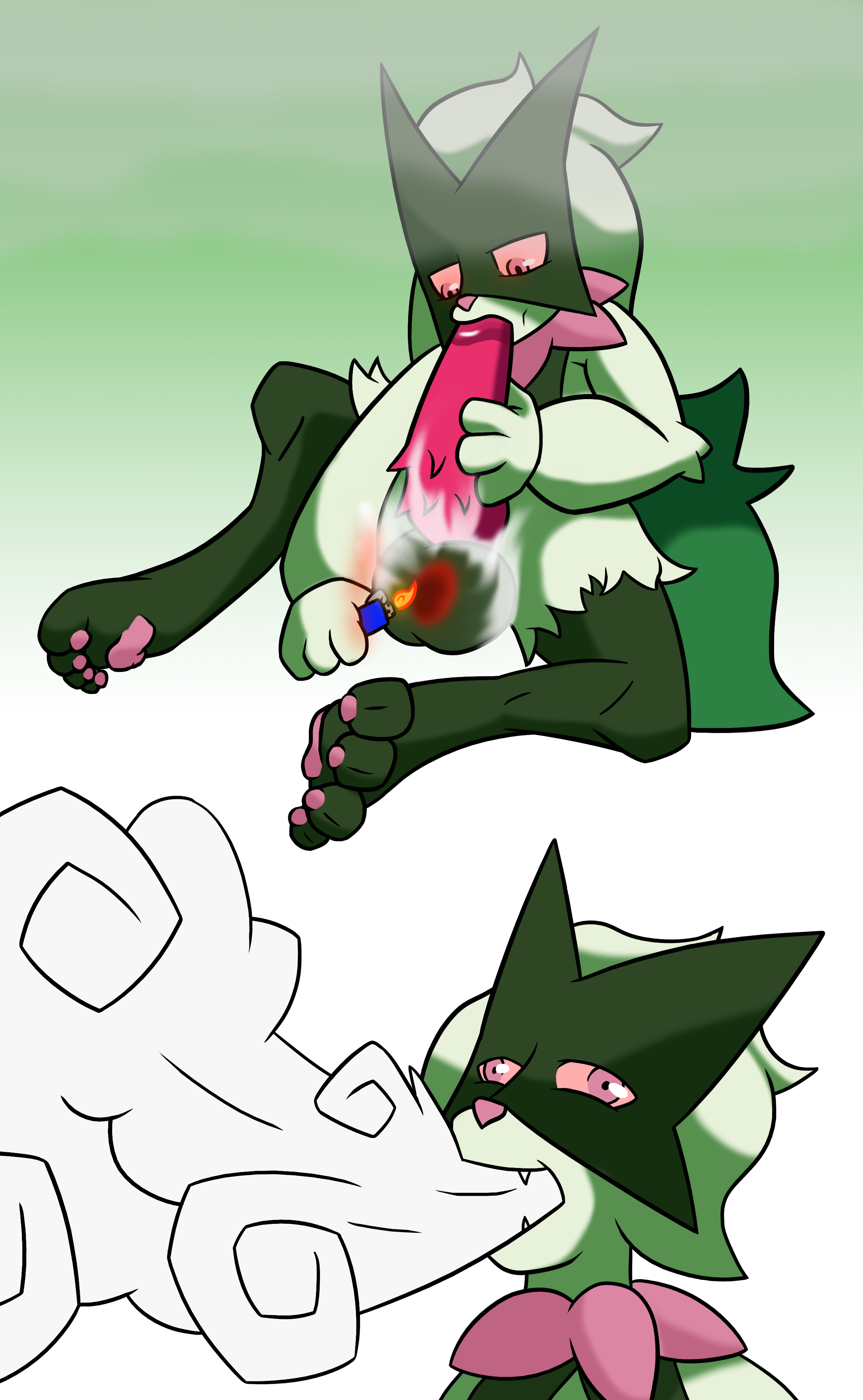 Male Meowscarada (Pokemon) Rule 34 Image