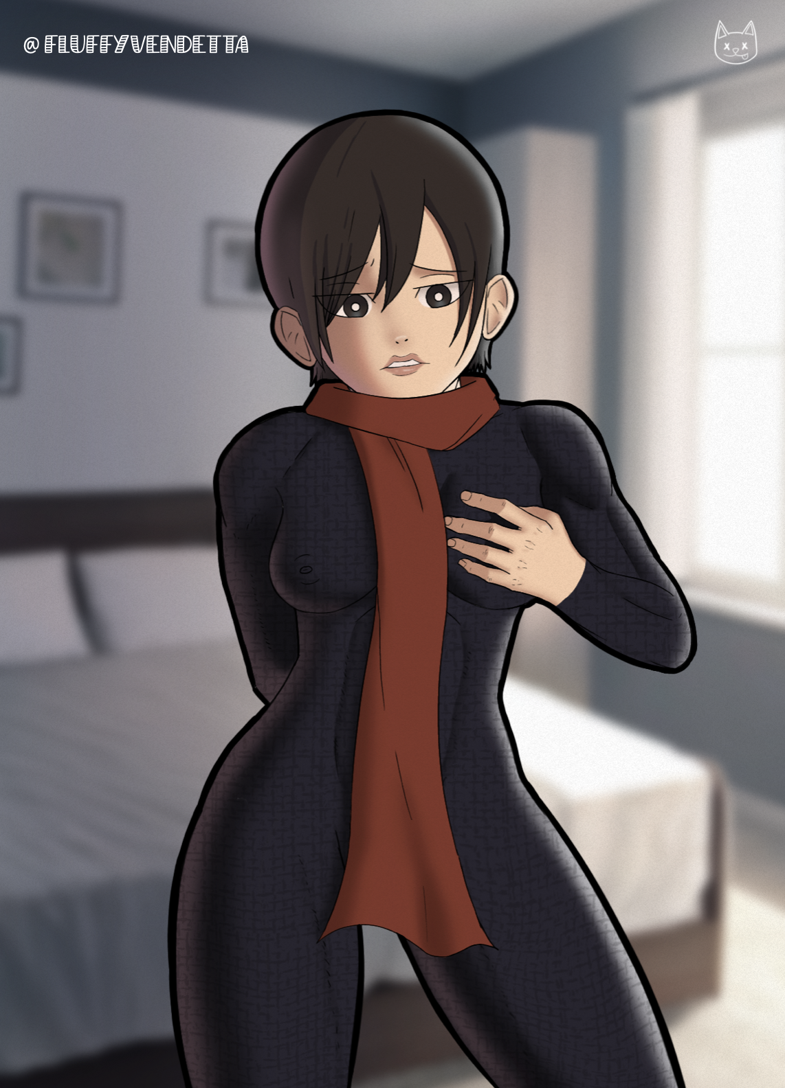 Mikasa Ackerman (Attack On Titan) Rule 34 Image